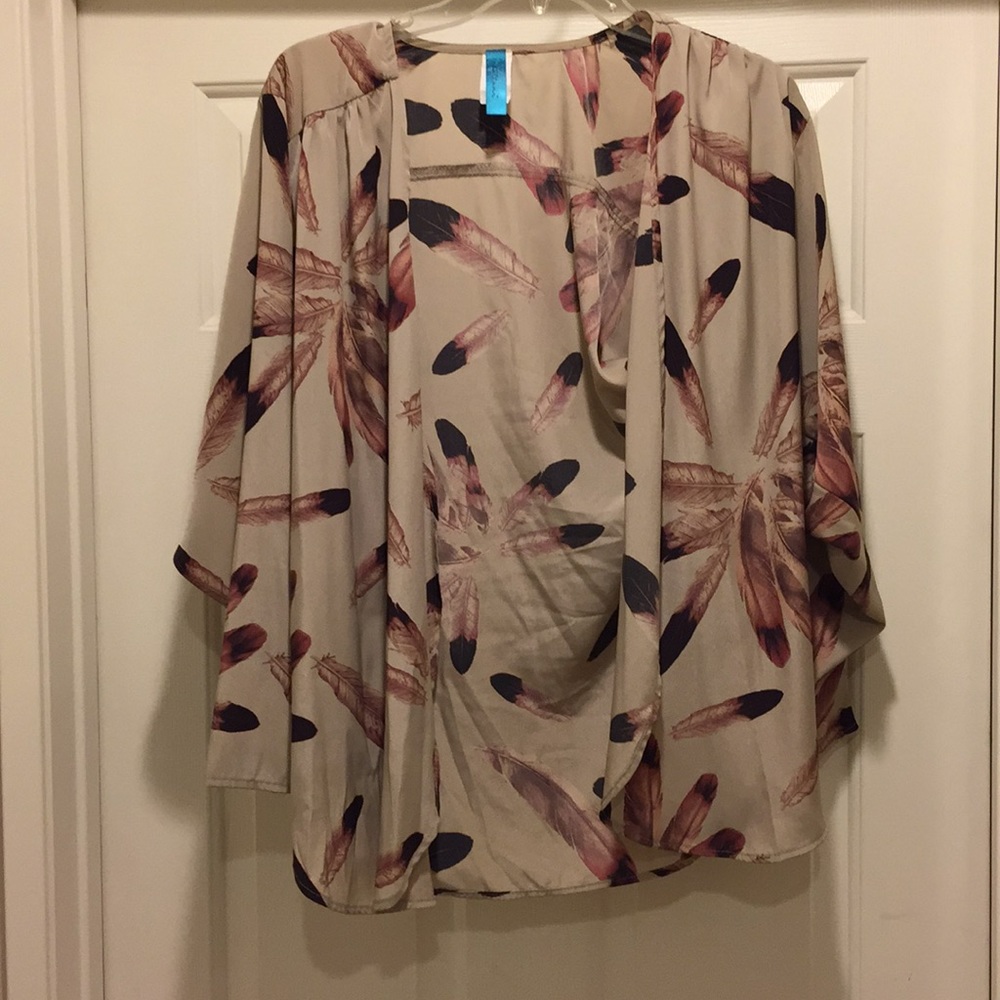 Boho feather cardigan